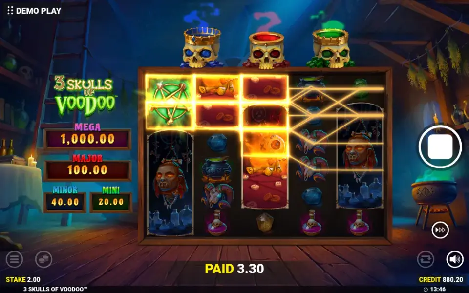 3 Skulls of Voodoo, spin 86
