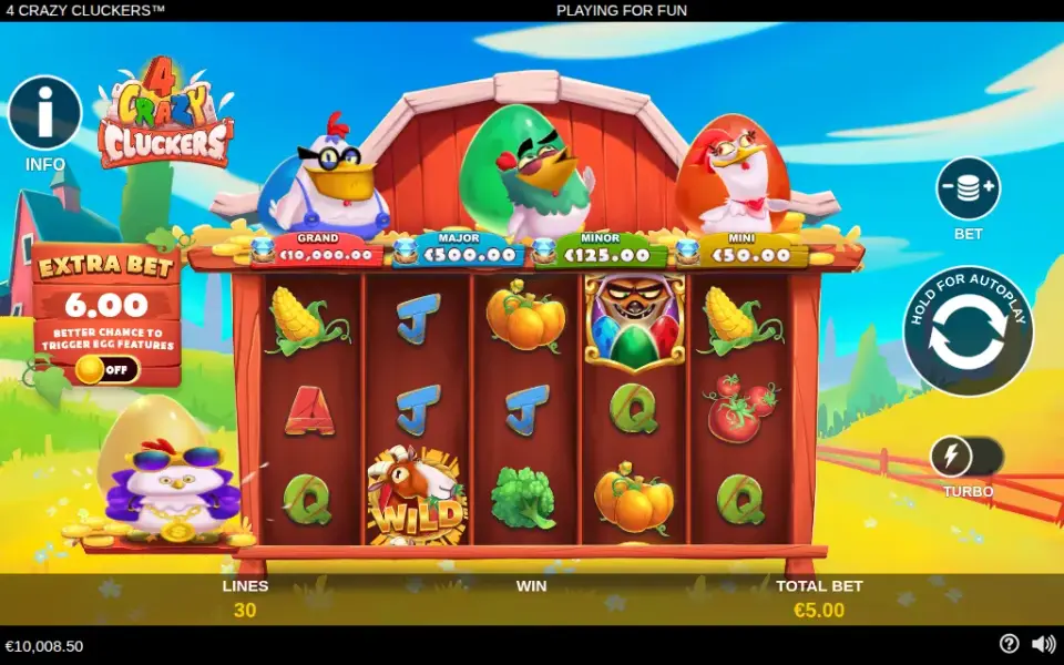 4 Crazy Cluckers, spin 25