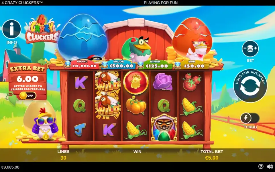 4 Crazy Cluckers, spin 144