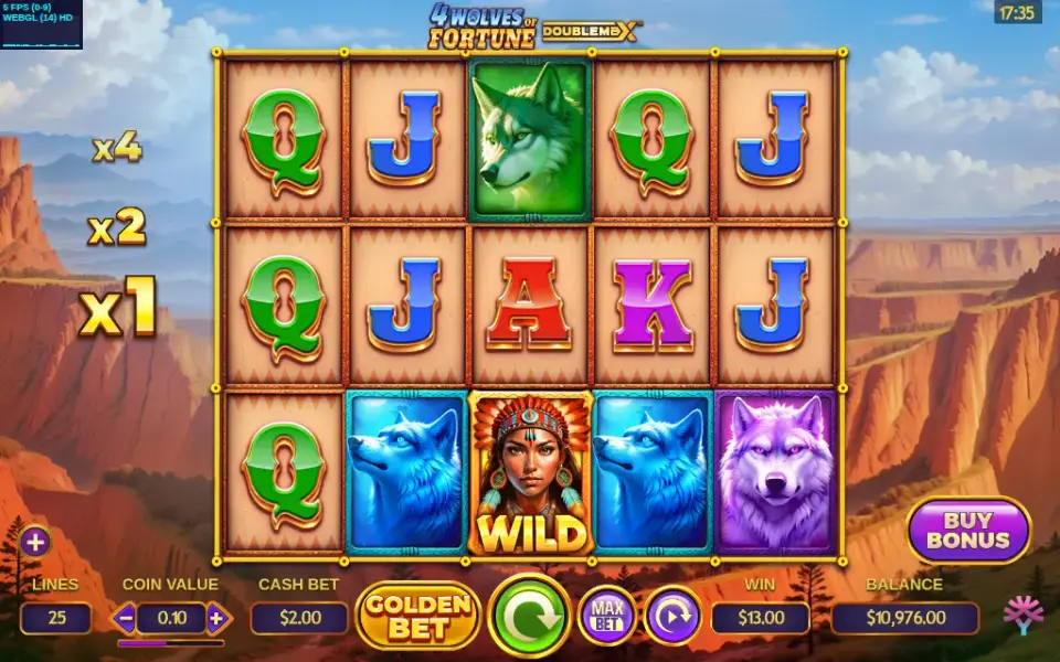 4 Wolves of Fortune DoubleMax, spin 38