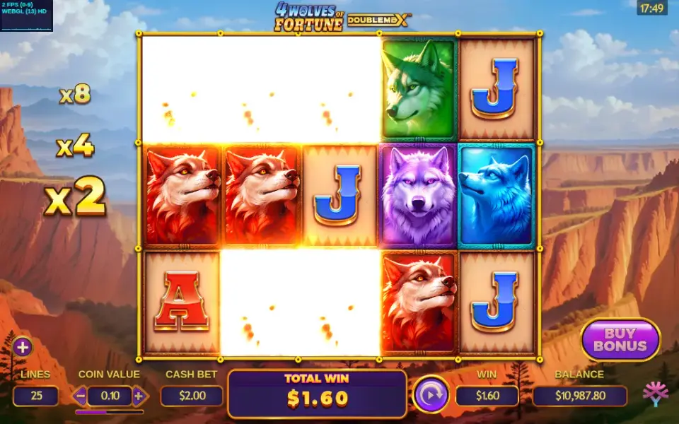 4 Wolves of Fortune DoubleMax, spin 103
