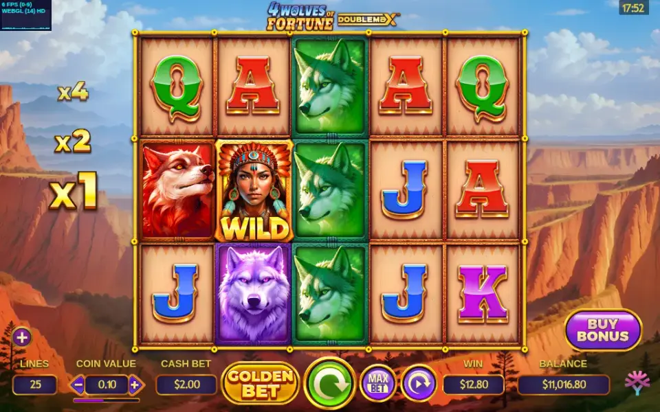 4 Wolves of Fortune DoubleMax, spin 112
