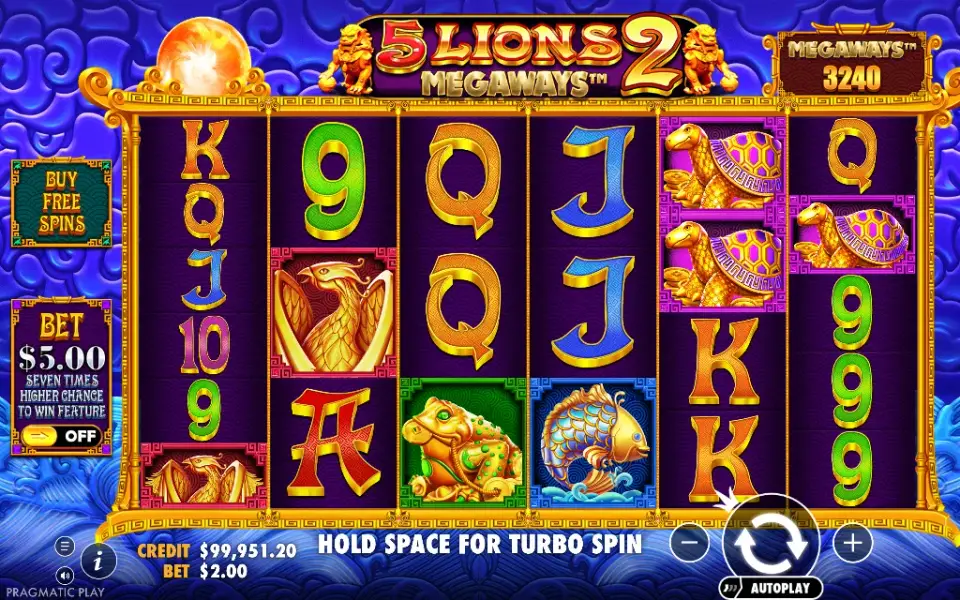 5 Lions Megaways 2, spin 56