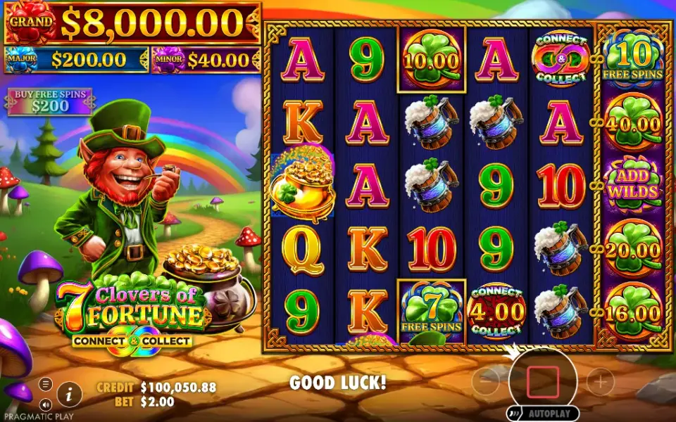 7 Clovers of Fortune, spin 45