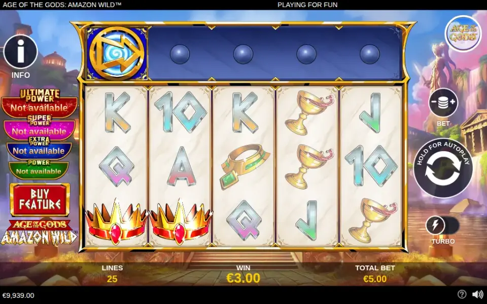 Age of the Gods: Amazon Wild, spin 101