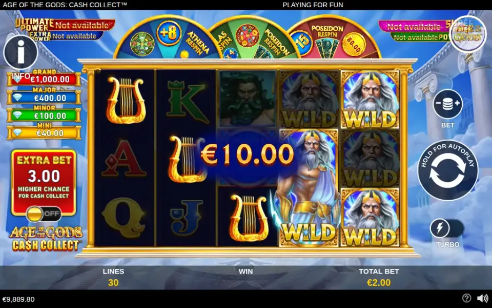 Age of the Gods: Cash Collect, spin 107