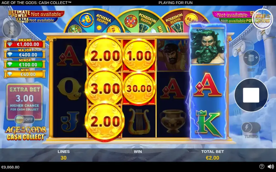 Age of the Gods: Cash Collect, spin 122