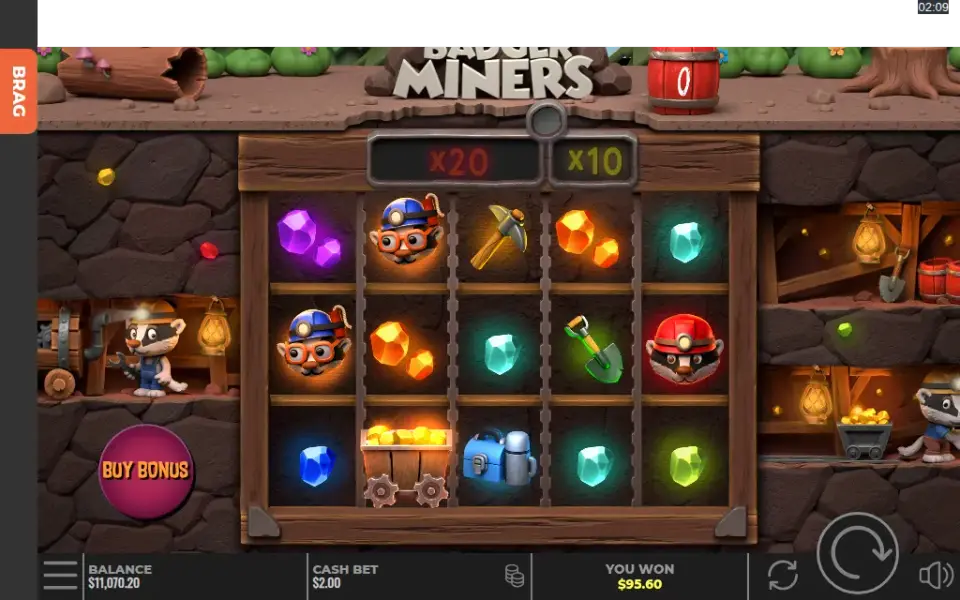 Badger Miners, spin 15