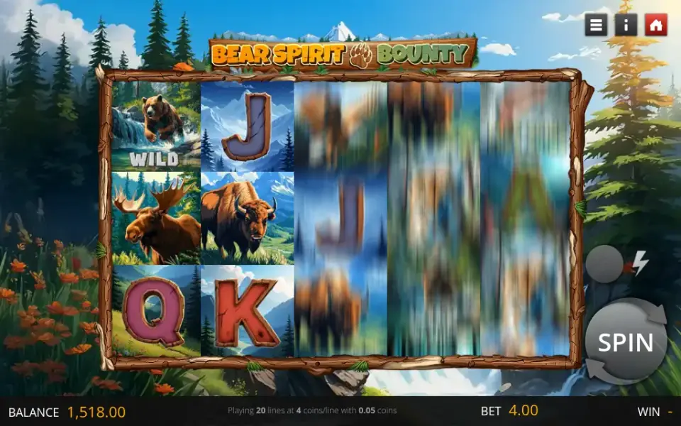Bear Spirit Bounty, spin 121