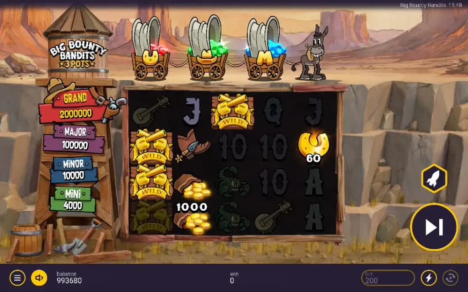 Big Bounty Bandits: 3 Pots, spin 35