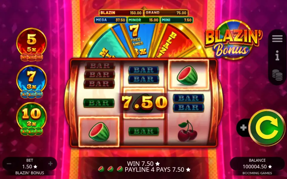 Blazin' Bonus, spin 37