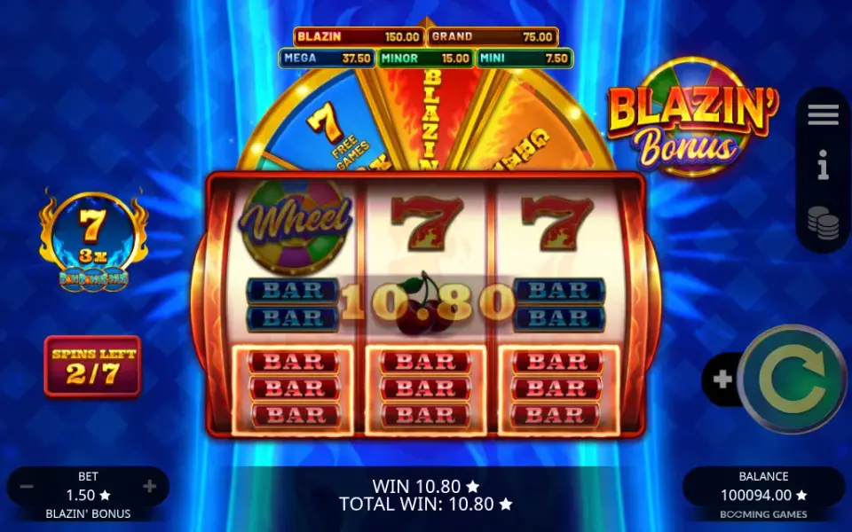 Blazin' Bonus, spin 104