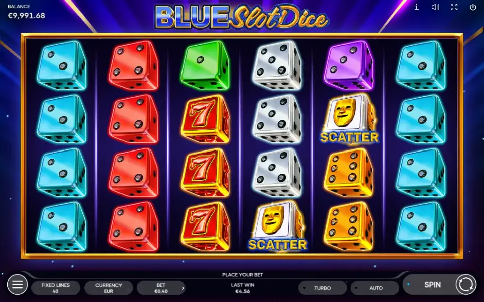 Blue Slot Dice, spin 49