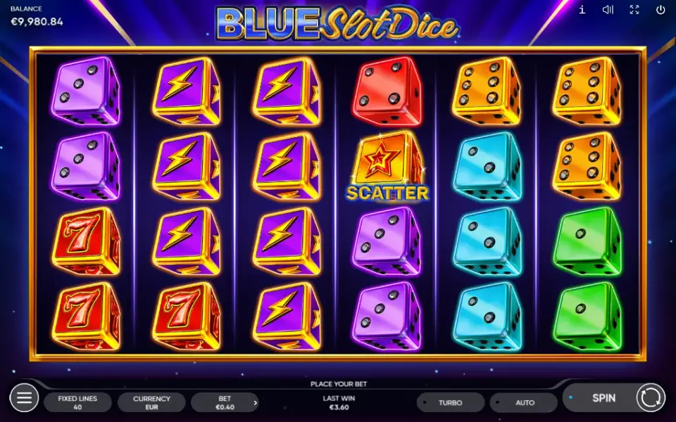 Blue Slot Dice, spin 124