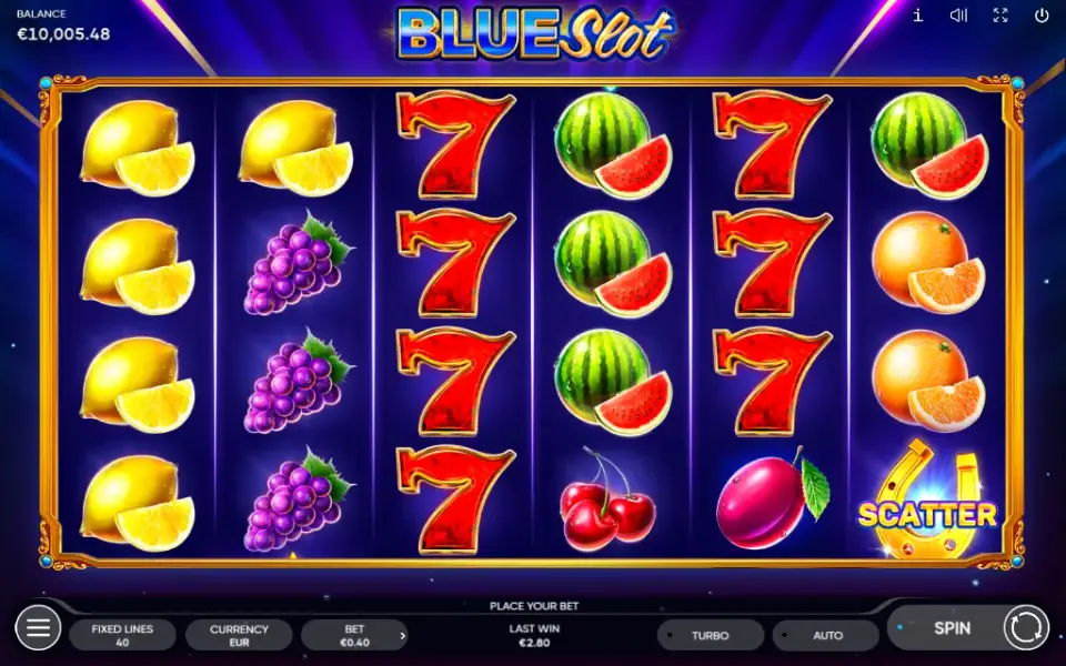 Blue Slot, spin 25