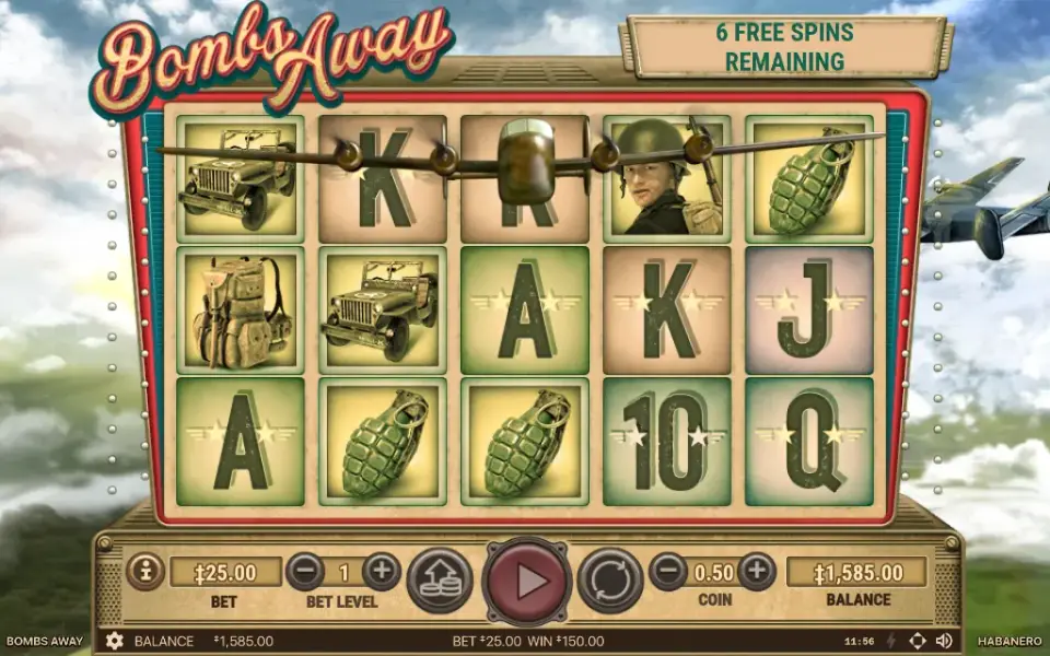 Bombs Away, spin 148