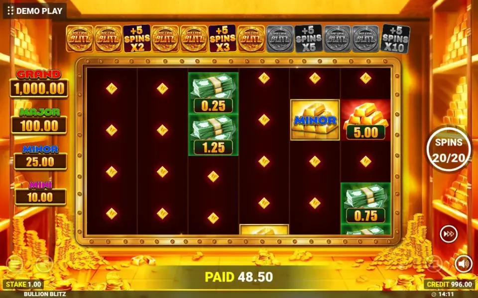 Bullion Blitz, spin 46