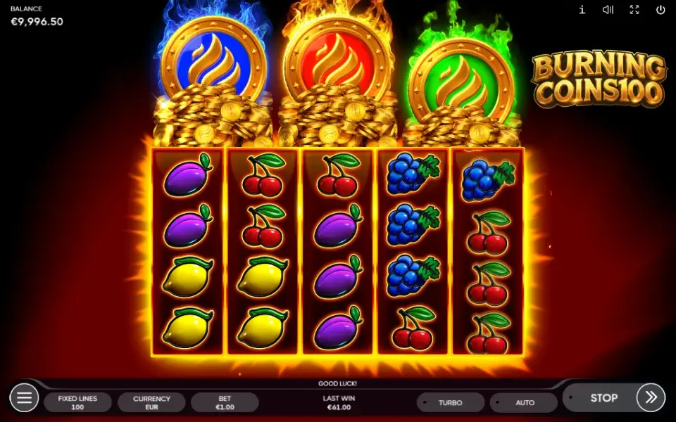 Burning Coins 100, spin 89