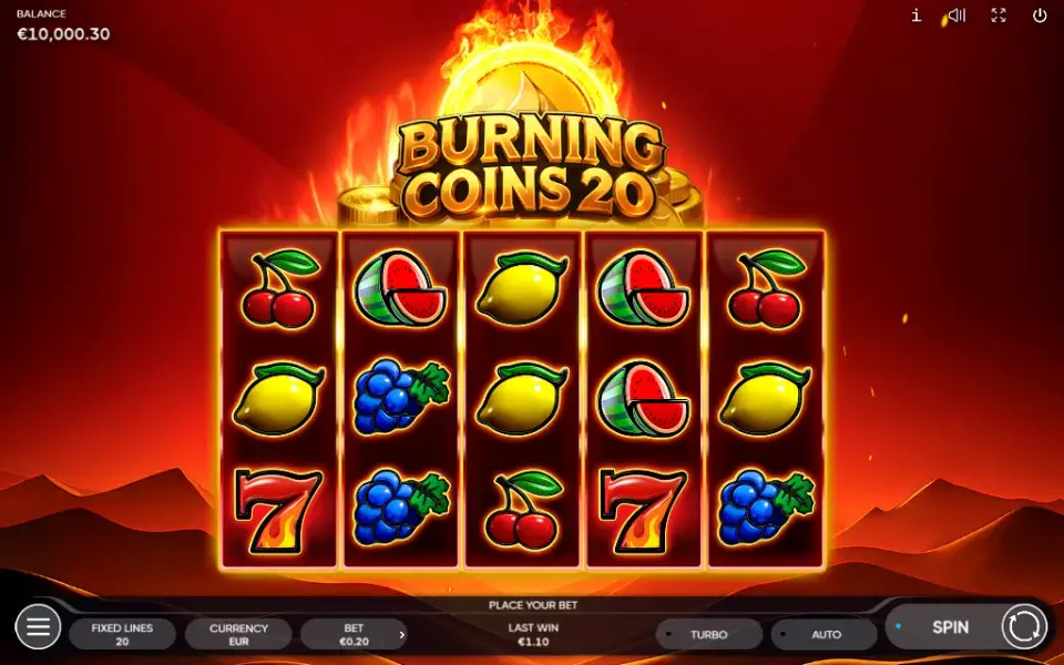 Burning Coins 20, spin 3
