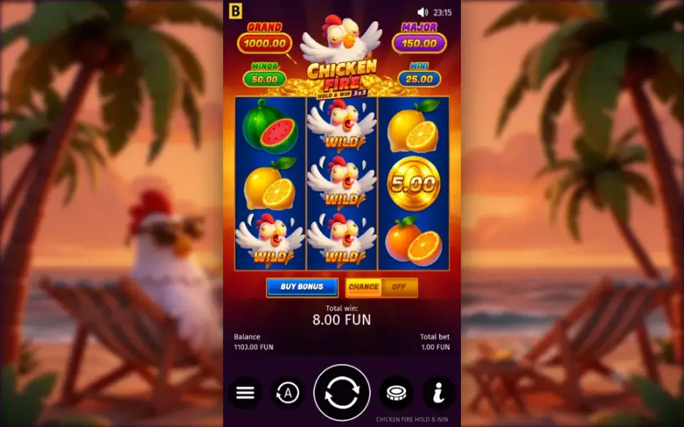 Chicken Fire, spin 56